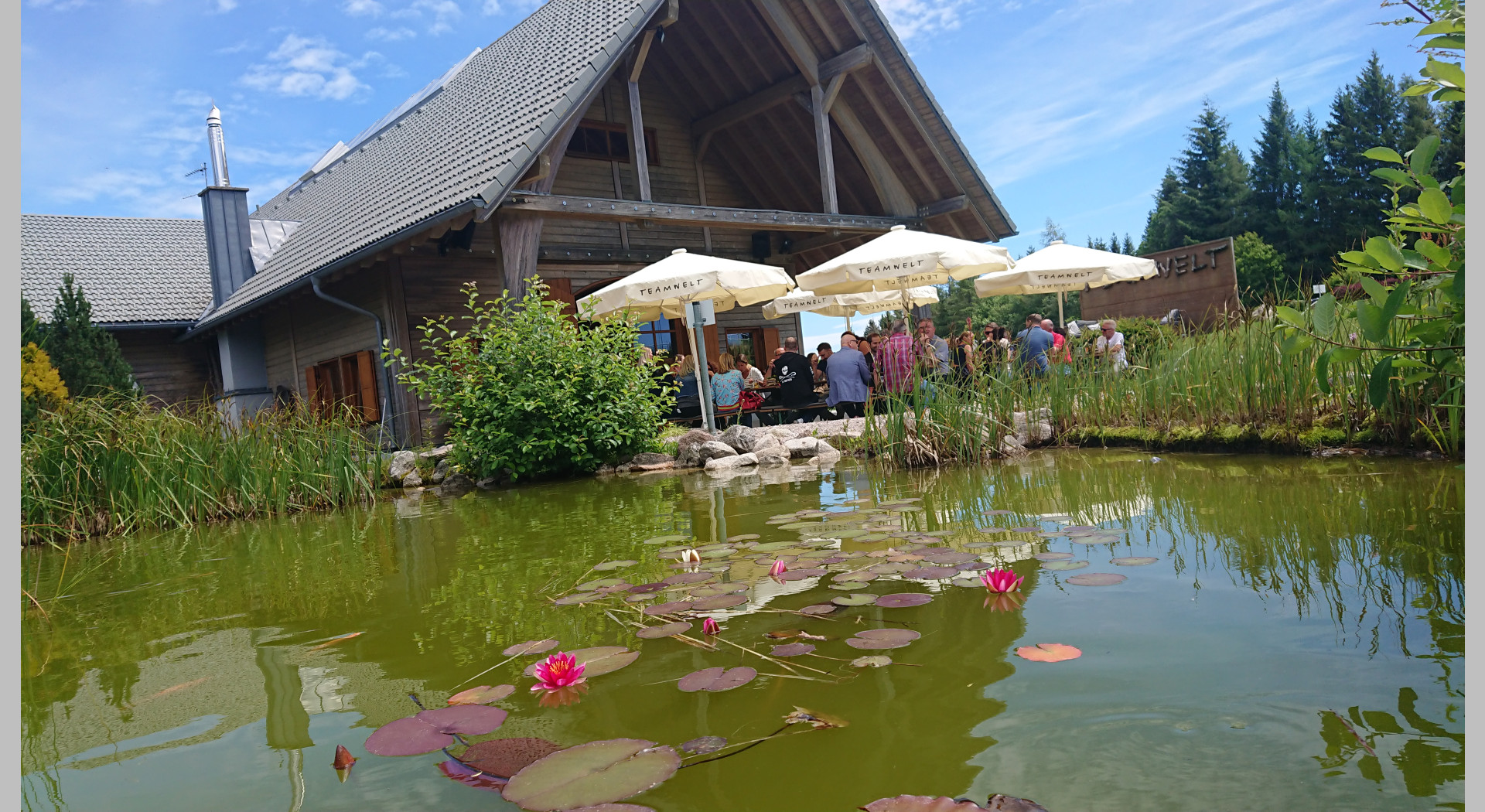 idyllische Lage am Teich