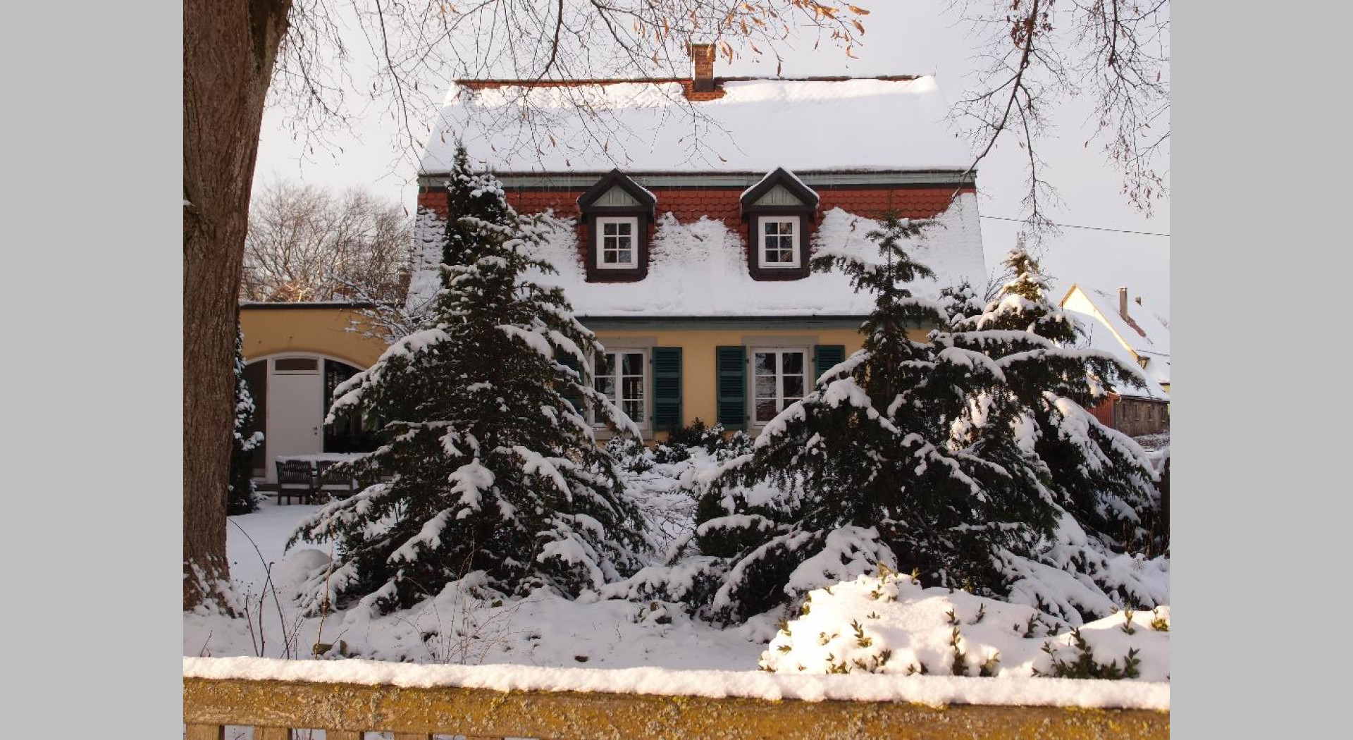 Das ehemaliges Lehrer- Wohnhaus im Winter